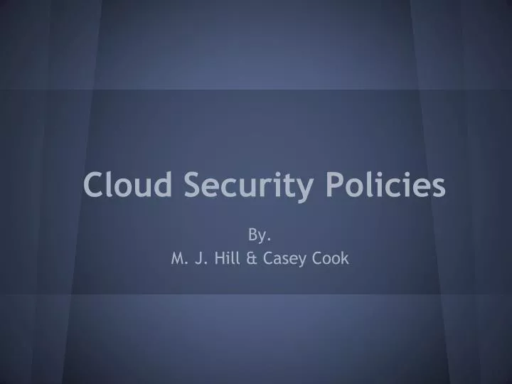 cloud security policies