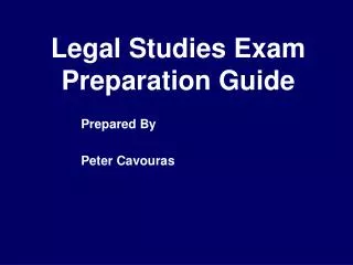 Legal Studies Exam Preparation Guide