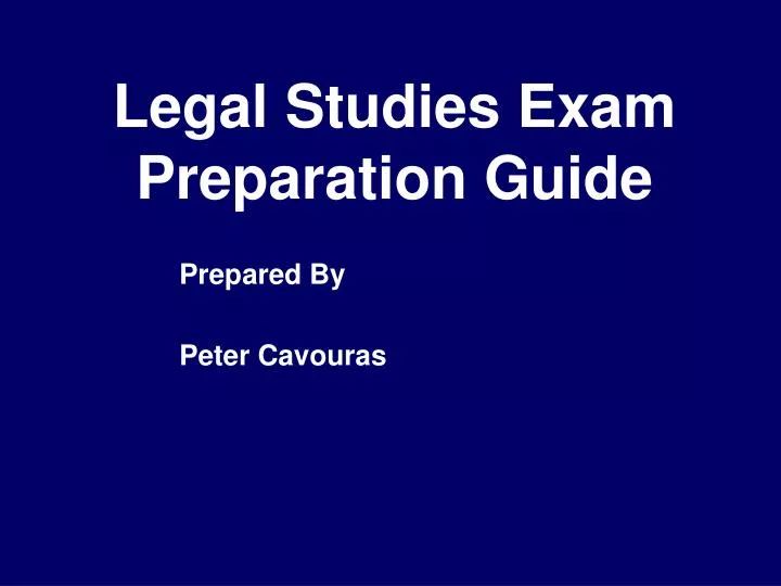 legal studies exam preparation guide