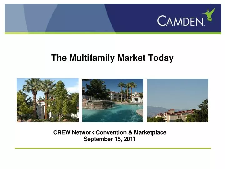 the multifamily market today