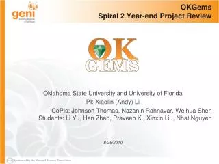 OKGems Spiral 2 Year-end Project Review