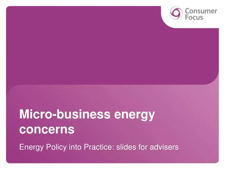 micro business energy concerns