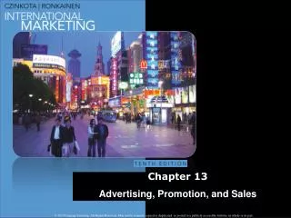 Chapter 13 Advertising, Promotion, and Sales