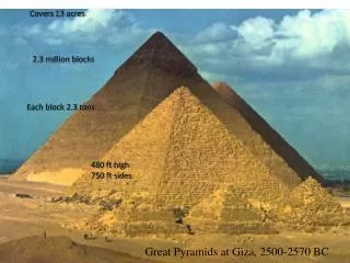 Great Pyramids at Giza, 2500-2570 BC