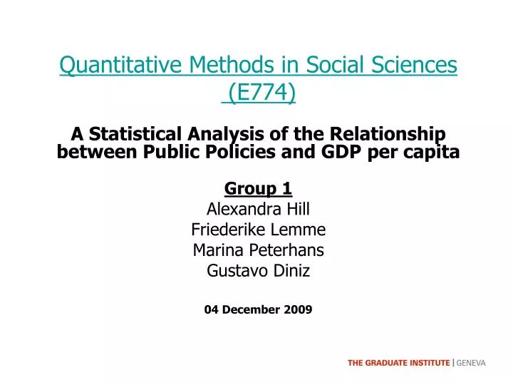 quantitative methods in social sciences e774