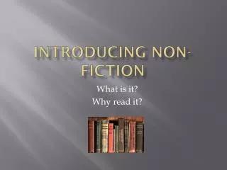 Introducing Non-Fiction