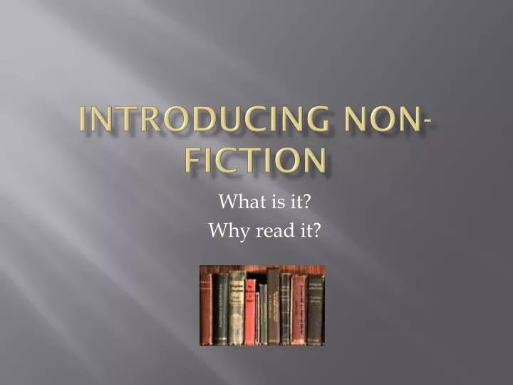 introducing non fiction