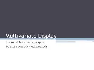Multivariate Display