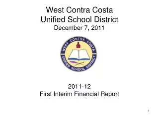 West Contra Costa Unified School District December 7, 2011