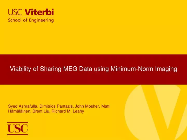 viability of sharing meg data using minimum norm imaging