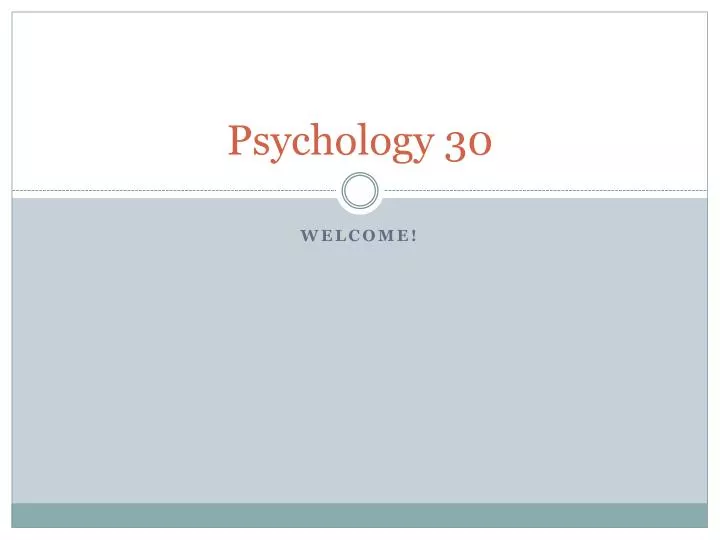 psychology 30