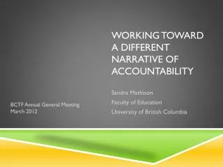 Working Toward a Different Narrative of Accountability