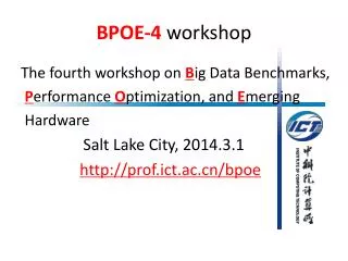BPOE-4 workshop