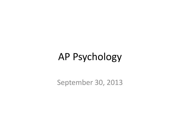 ap psychology