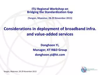 Considerations in deployment of broadband infra. and value-added services
