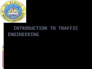 Introduction to Traffic Engineering