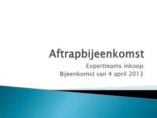 aftrapbijeenkomst