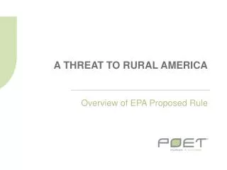 A threat to rural America