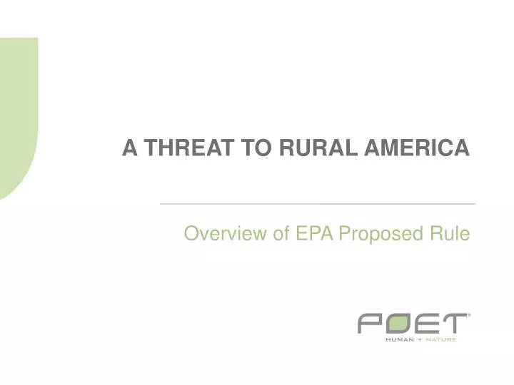 a threat to rural america