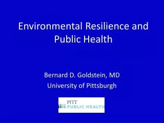 Environmental Resilience and Public Health