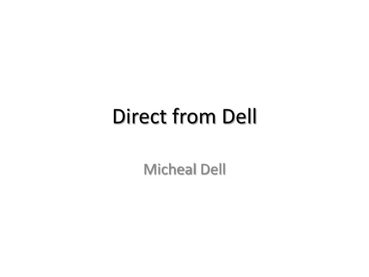 direct from dell