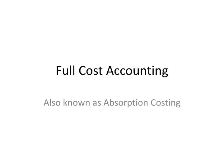 full cost accounting