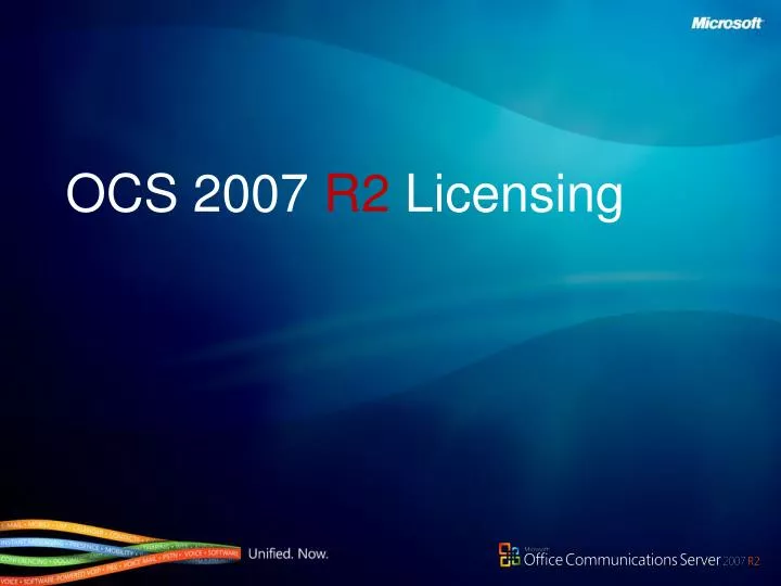 ocs 2007 r2 licensing