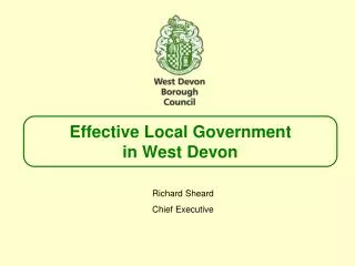 Effective Local Government in West Devon