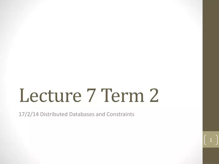 lecture 7 term 2