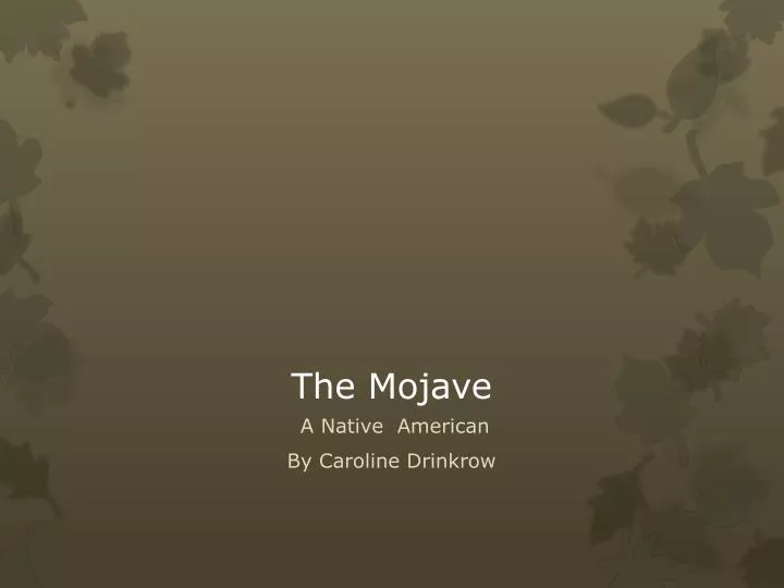 the mojave