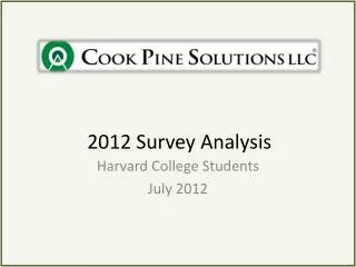 2012 Survey Analysis