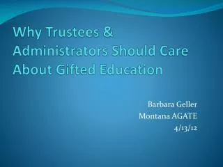 Why Trustees &amp; Administrators Should Care About Gifted Education