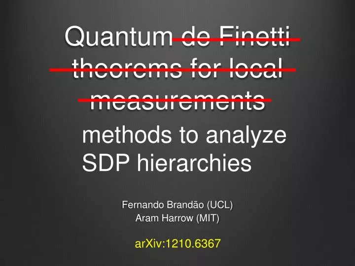 quantum de finetti theorems for local measurements