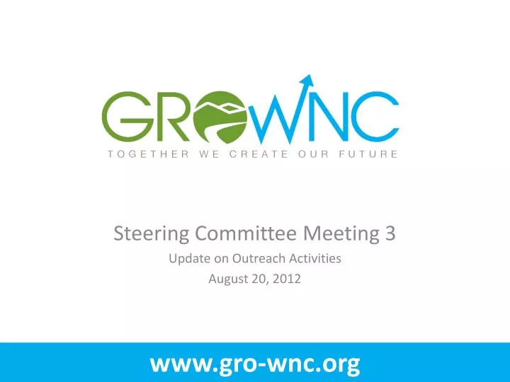 steering committee meeting 3 update on outreach activities august 20 2012
