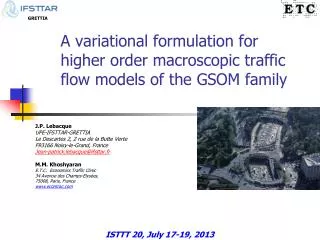 A variational formulation for higher order macroscopic traffic flow models of the GSOM family