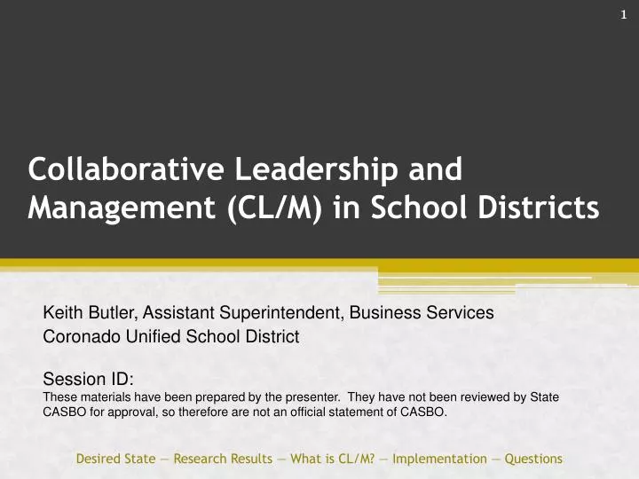 collaborative leadership and management cl m in school districts