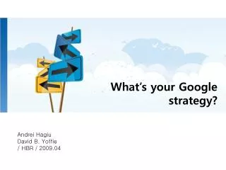 What’s your Google strategy?