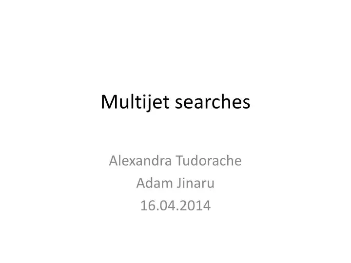 multijet searches