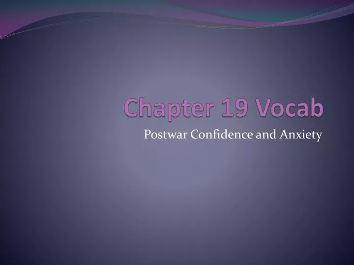chapter 19 vocab
