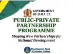PUBLIC-PRIVATE PARTNERSHIP PROGRAMME - slide 1
