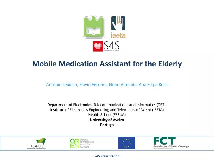 mobile medication assistant for the elderly