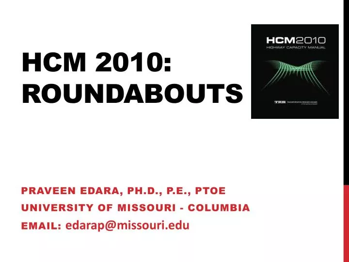 hcm 2010 roundabouts