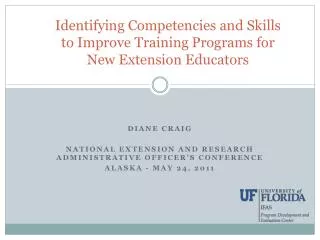 Identifying Competencies and Skills to Improve Training Programs for New Extension Educators