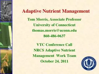 Adaptive Nutrient Management