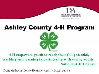 Ashley County 4-H Program