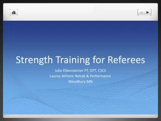 Strength Training for Referees