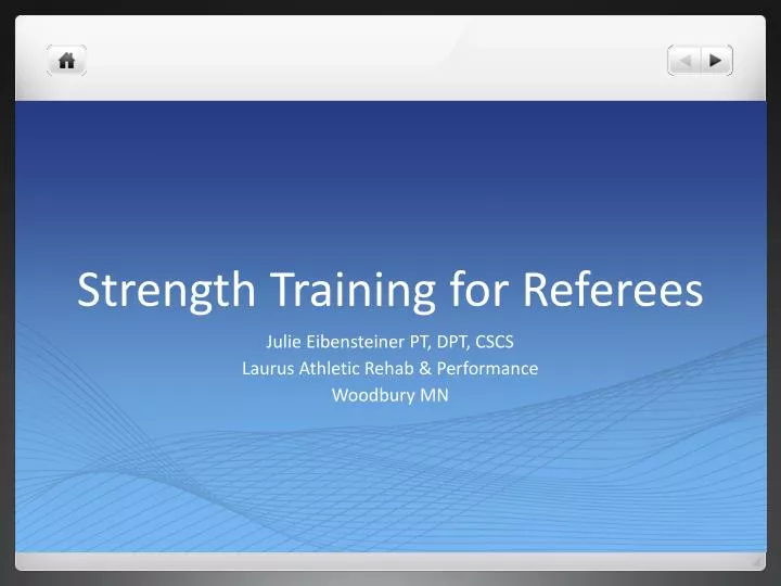 strength training for referees