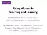 Using Alumni in Teaching and Learning