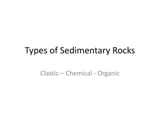 Types of Sedimentary Rocks