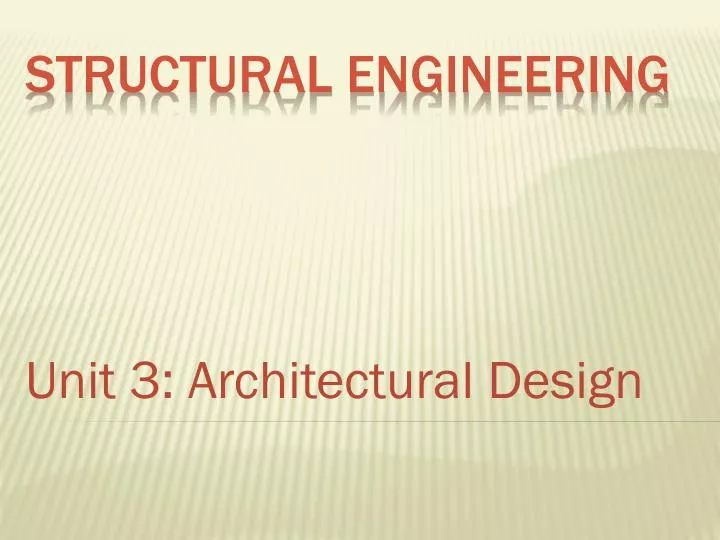 unit 3 architectural design